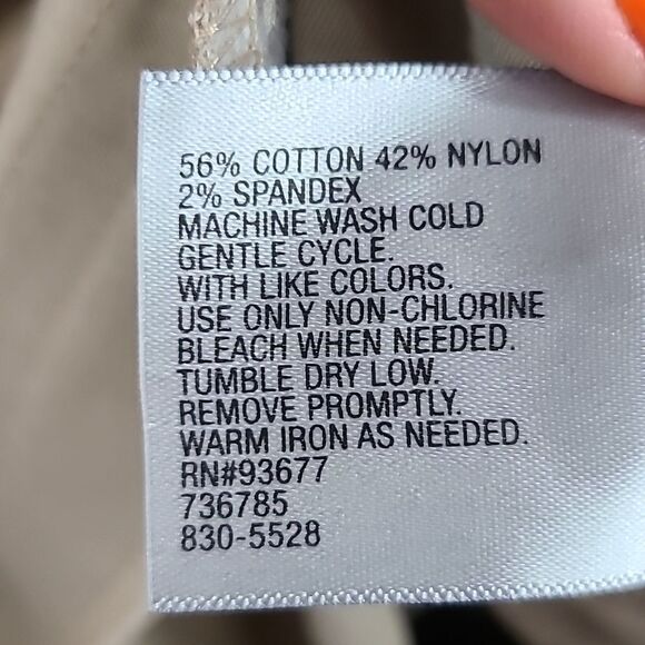 NWT Worthington Khaki Capri Pants Modern Fit Cropped Length Chino Trousers Women - Picture 7 of 7